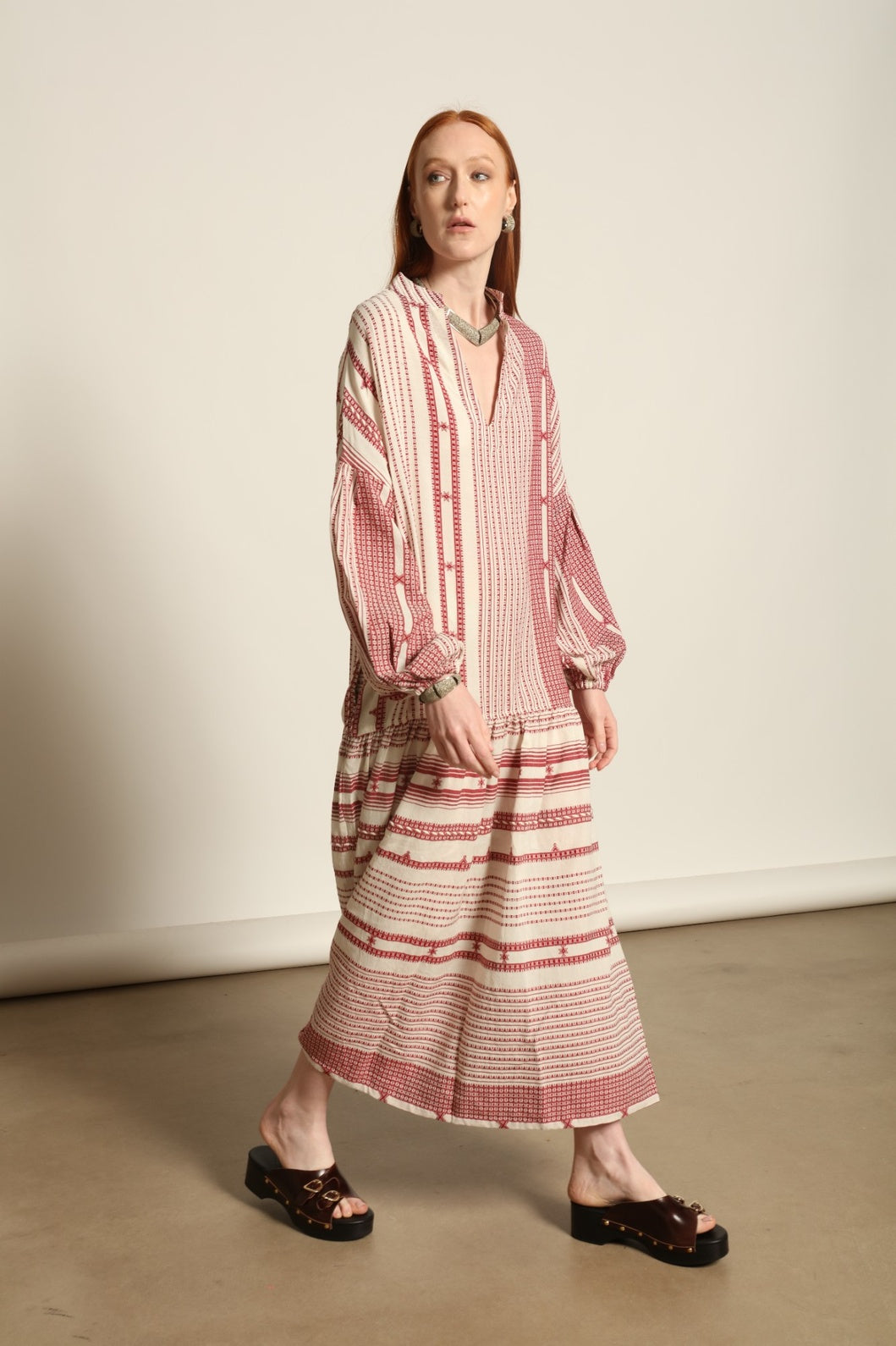 Chemena Cherry Red Dress - House of Woven Stories