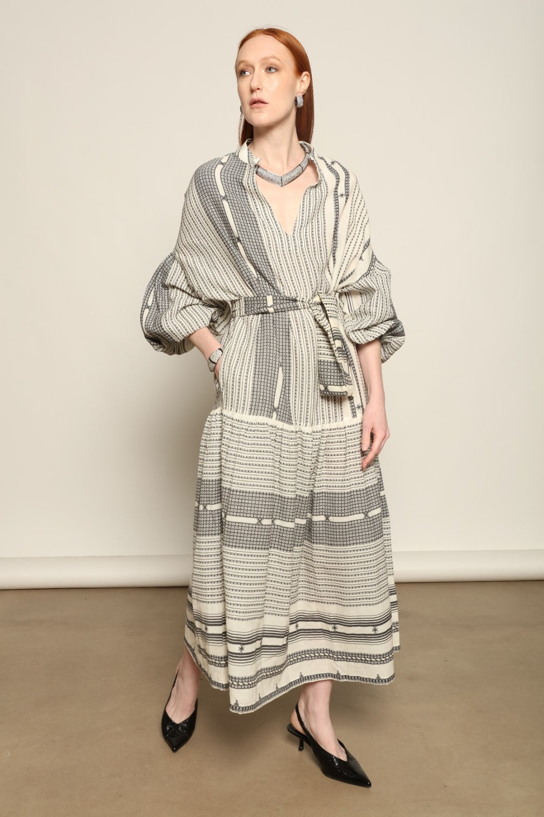 Chemena Ink Black Dress - House of Woven Stories