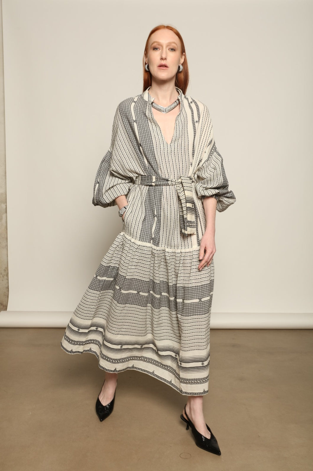 Chemena Ink Black Dress - House of Woven Stories