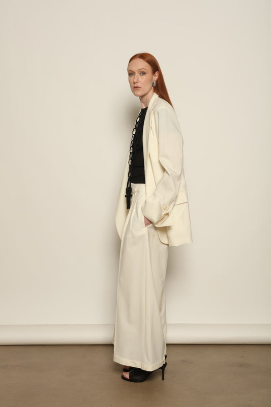 Birkin Ecru Blazer - Maison Jejia