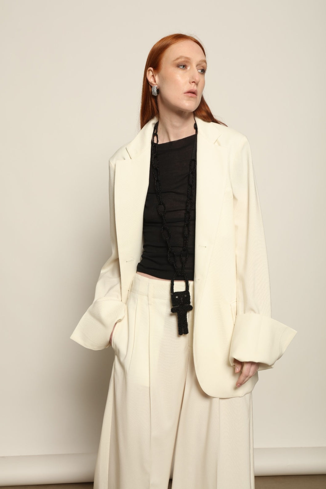 Birkin Ecru Blazer - Maison Jejia