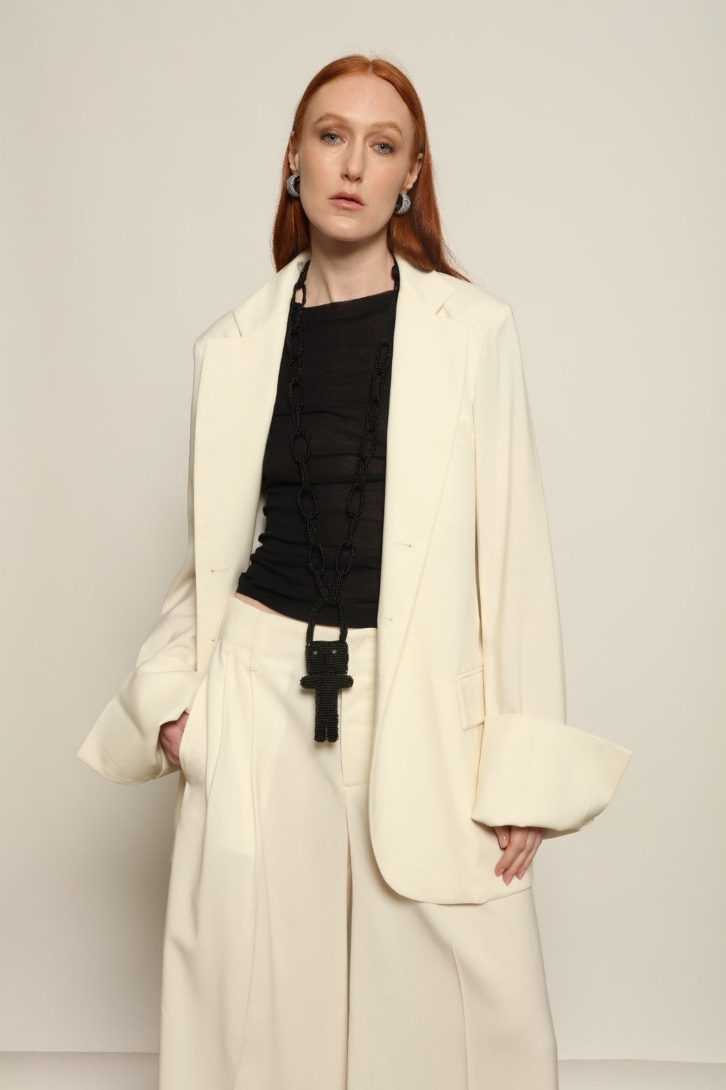 Birkin Ecru Blazer - Maison Jejia