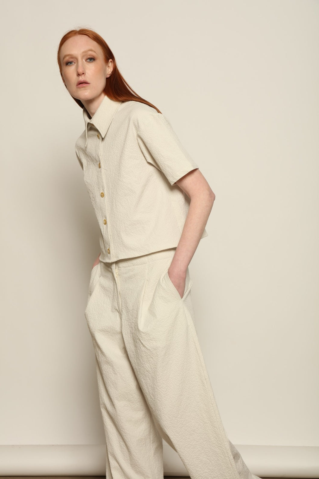 Emily Seersucker Shirt - House of Woven Stories