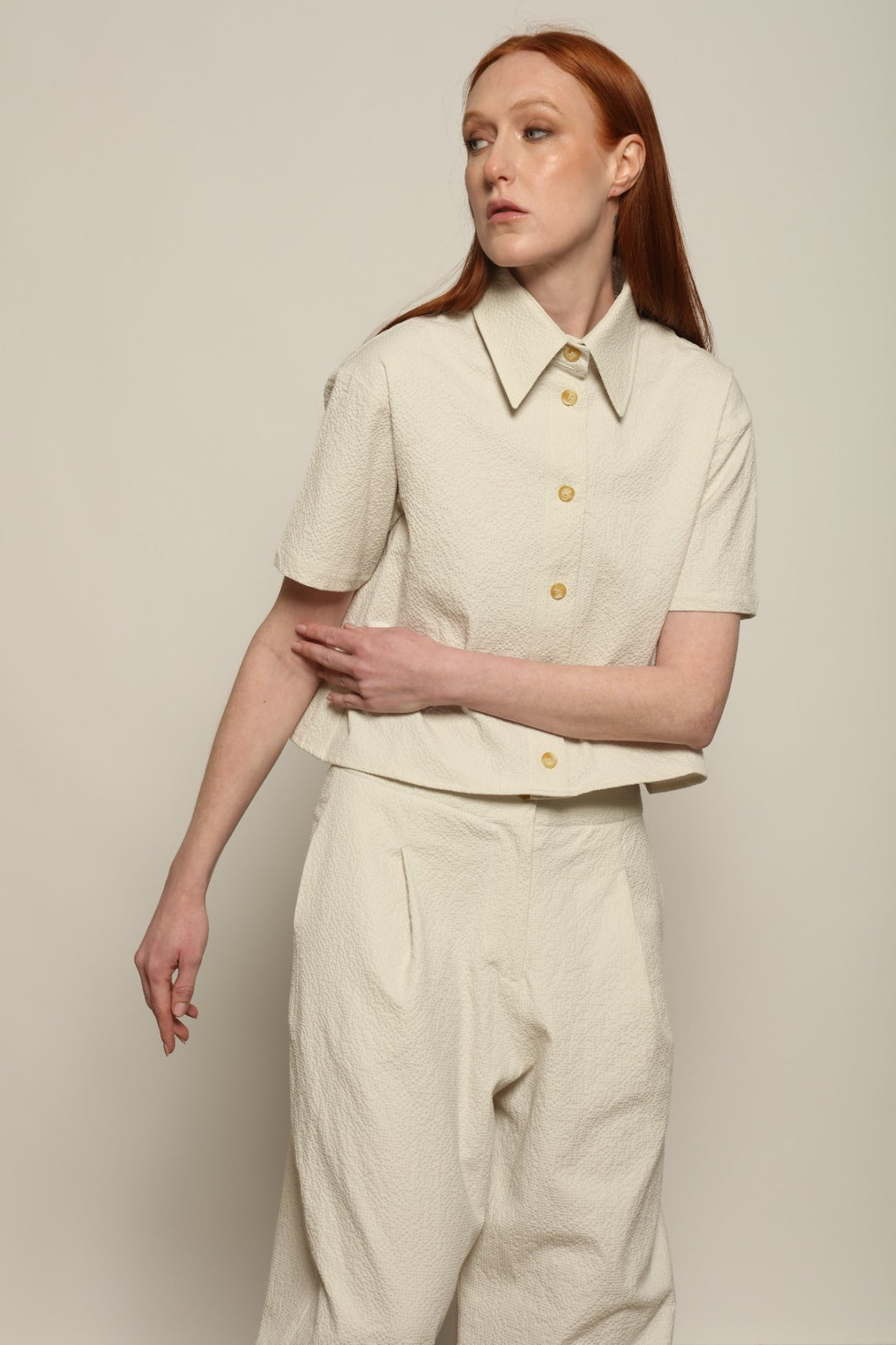 Emily Seersucker Shirt - House of Woven Stories