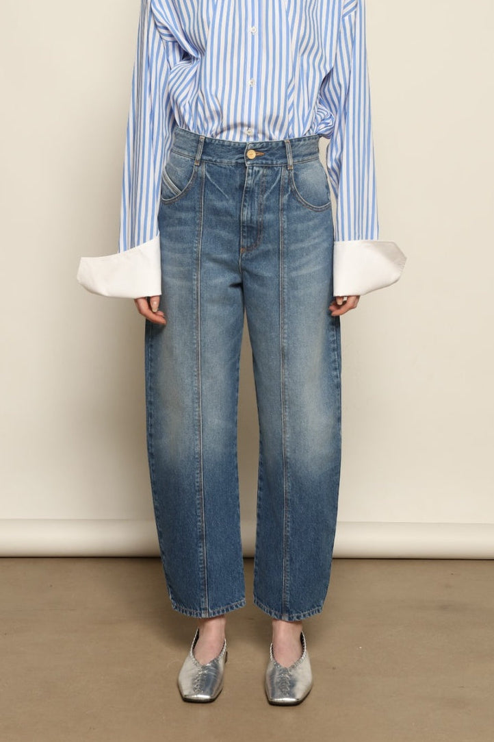 Le Pantalon Fleur in Blue D'été - Happy Haus