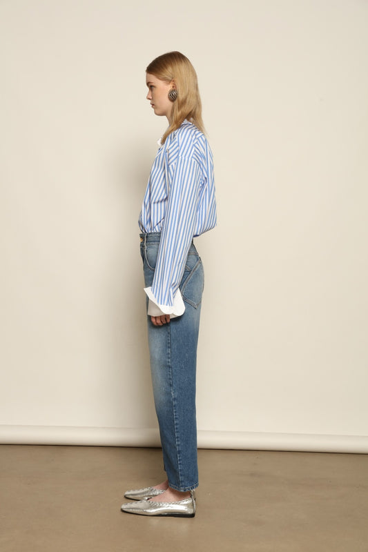 Le Pantalon Fleur in Blue D'été - Happy Haus