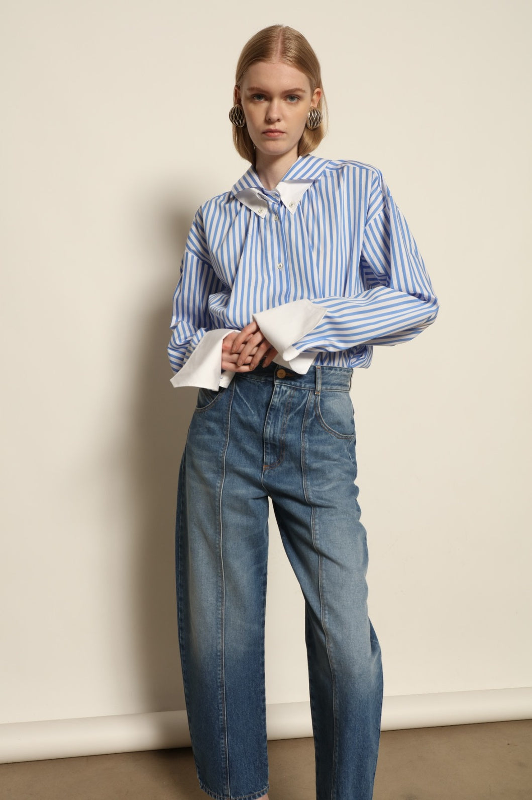 Le Pantalon Fleur in Blue D'été - Happy Haus