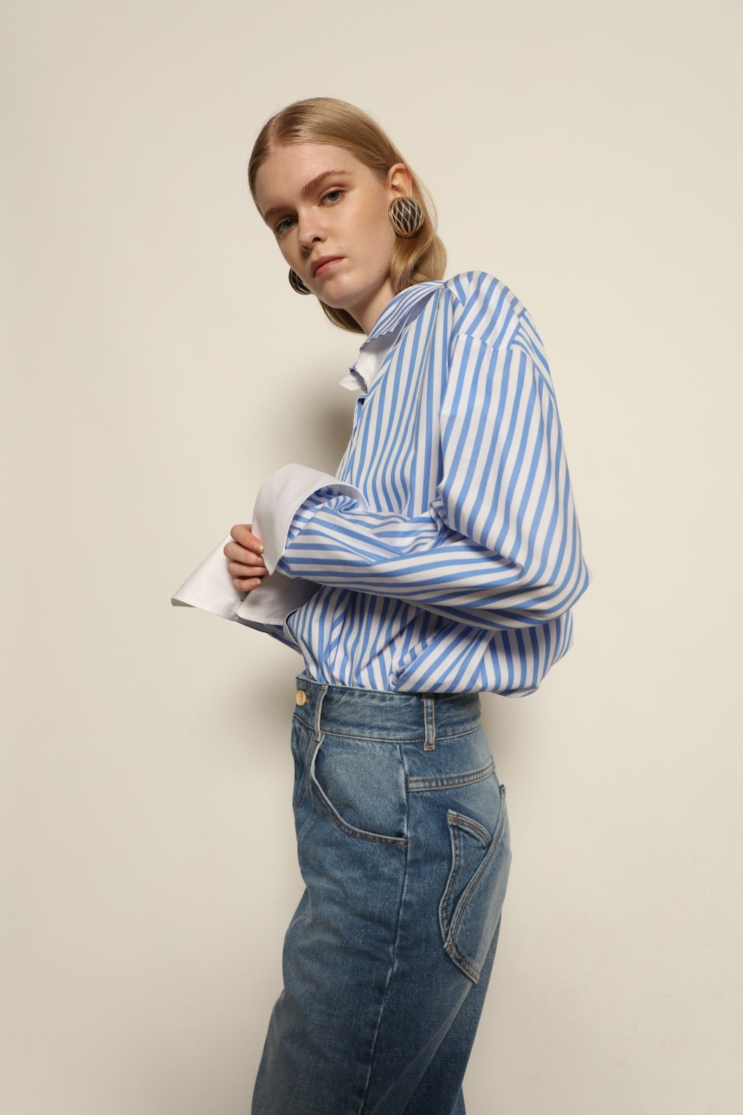 Le Pantalon Fleur in Blue D'été - Happy Haus