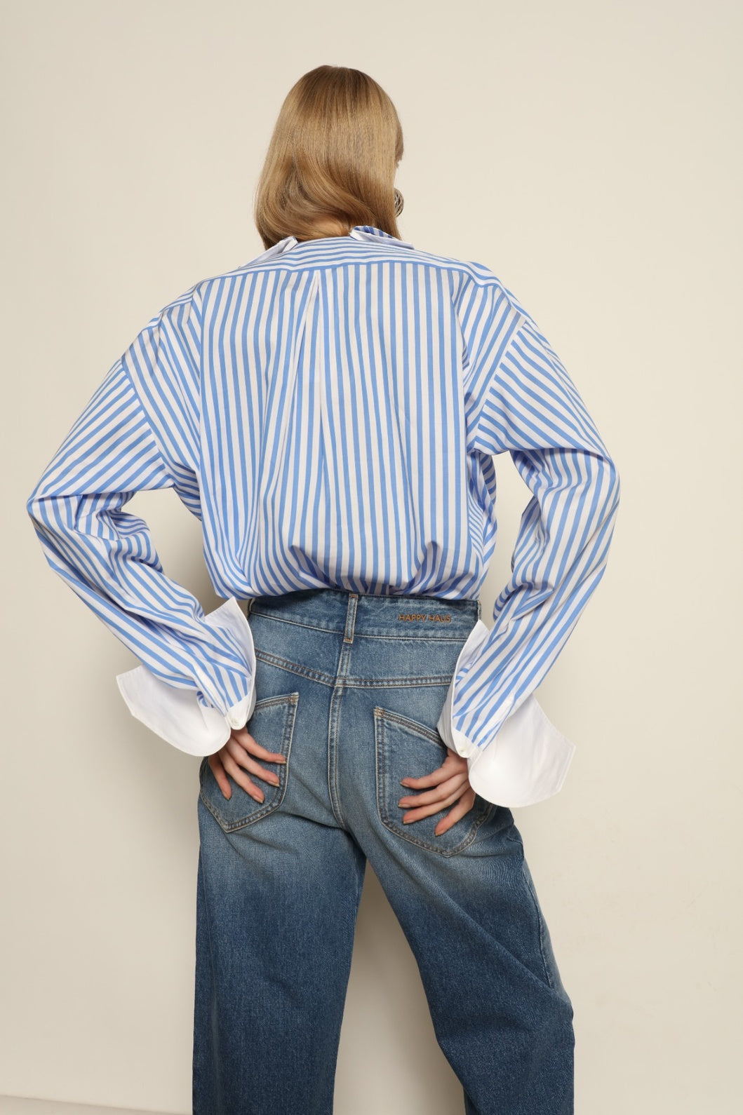 Le Pantalon Fleur in Blue D'été - Happy Haus