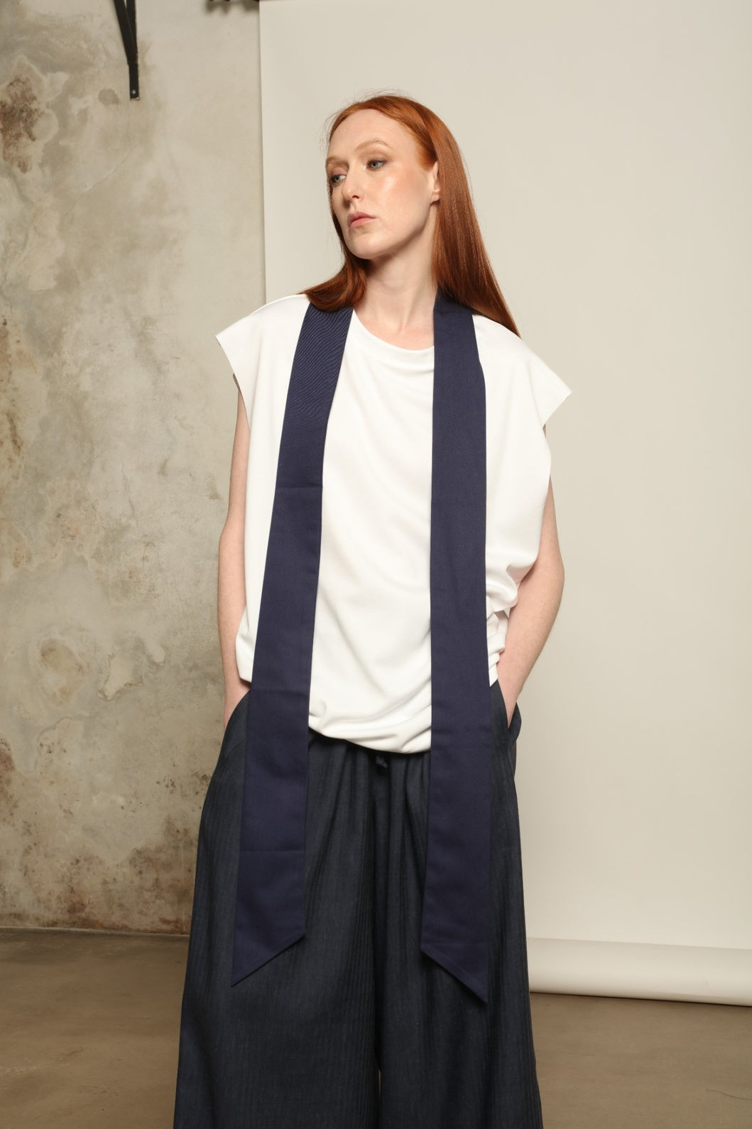 Over Tie T-Shirt - Maison Jejia