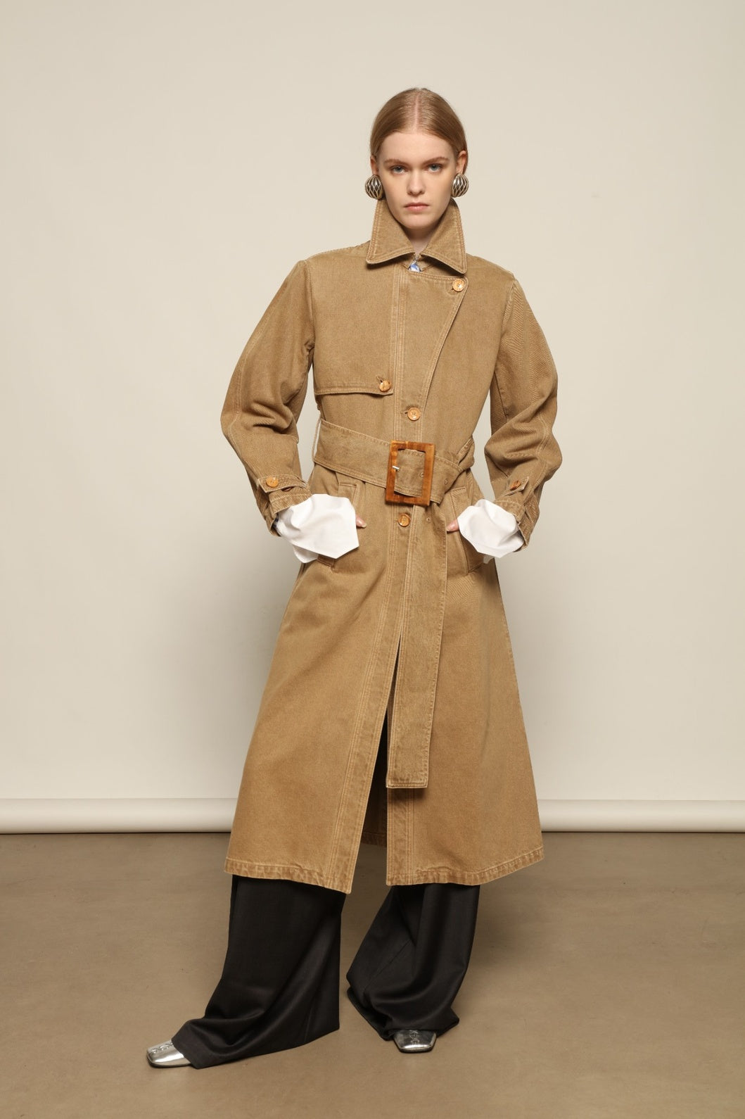 Le Trench Coat in Army Beige - Happy Haus