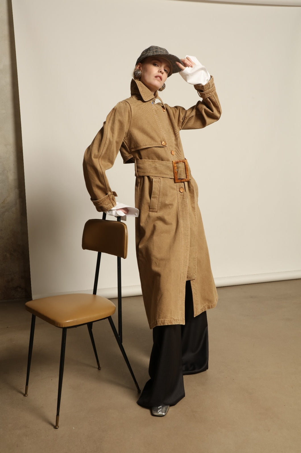 Le Trench Coat in Army Beige - Happy Haus