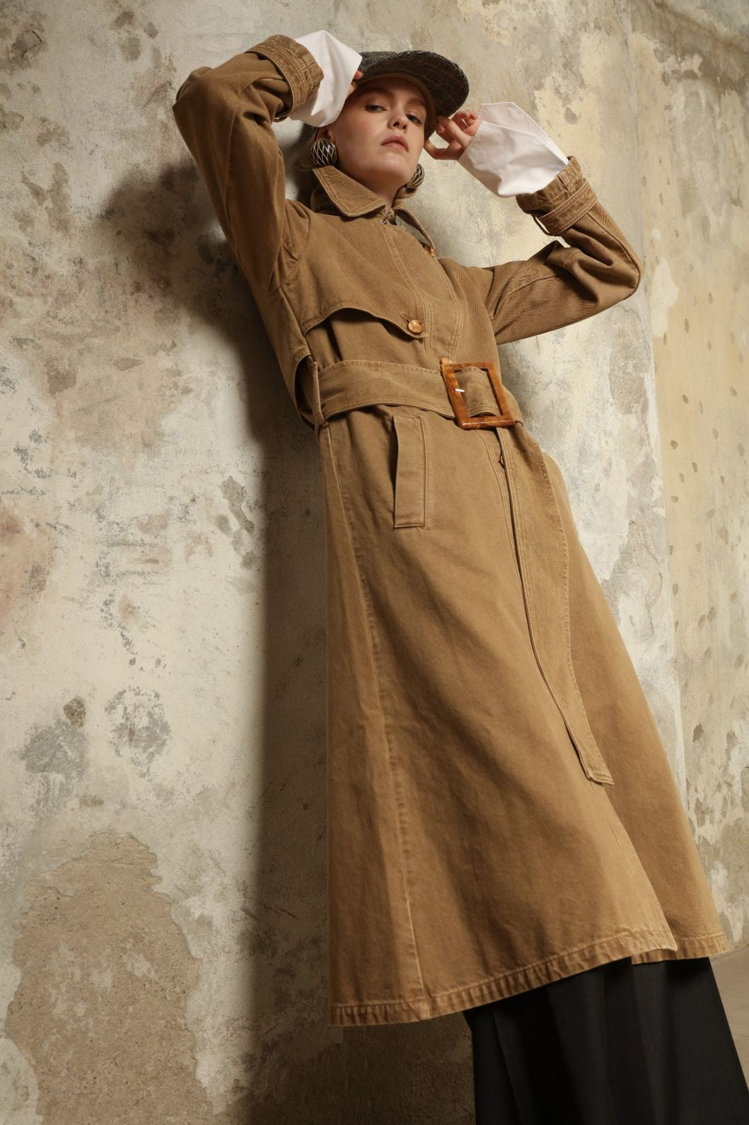 Le Trench Coat in Army Beige - Happy Haus
