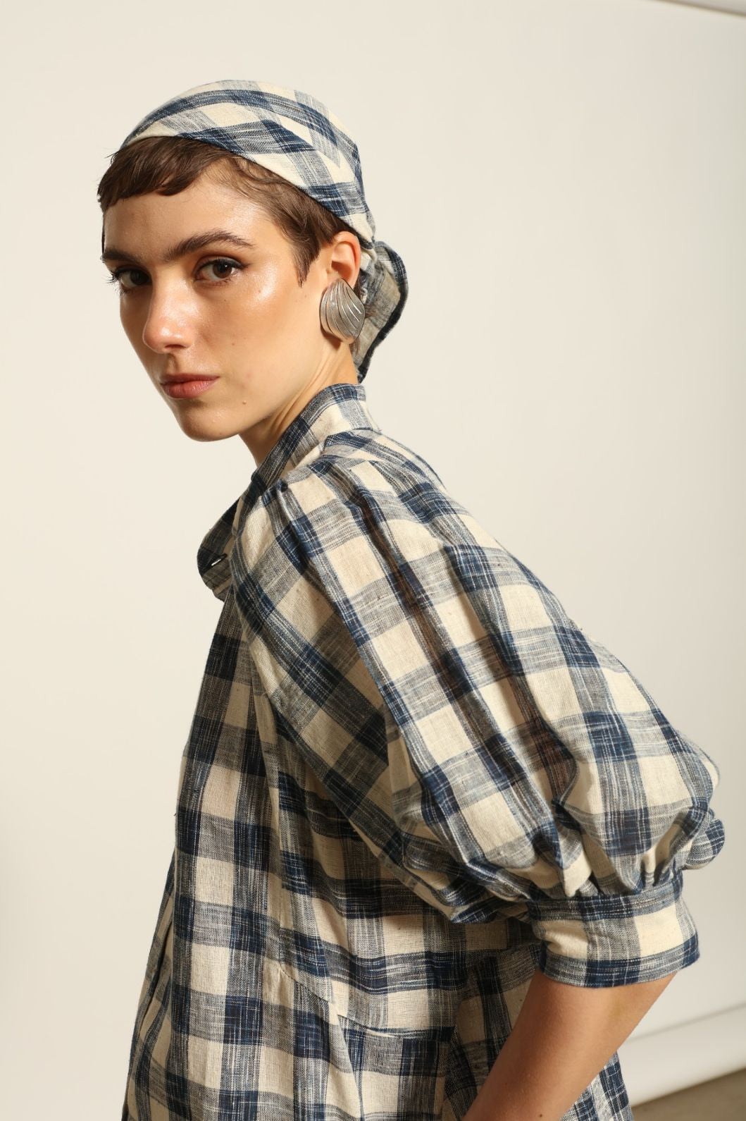 Serena Checked Foulard - House of Woven Stories