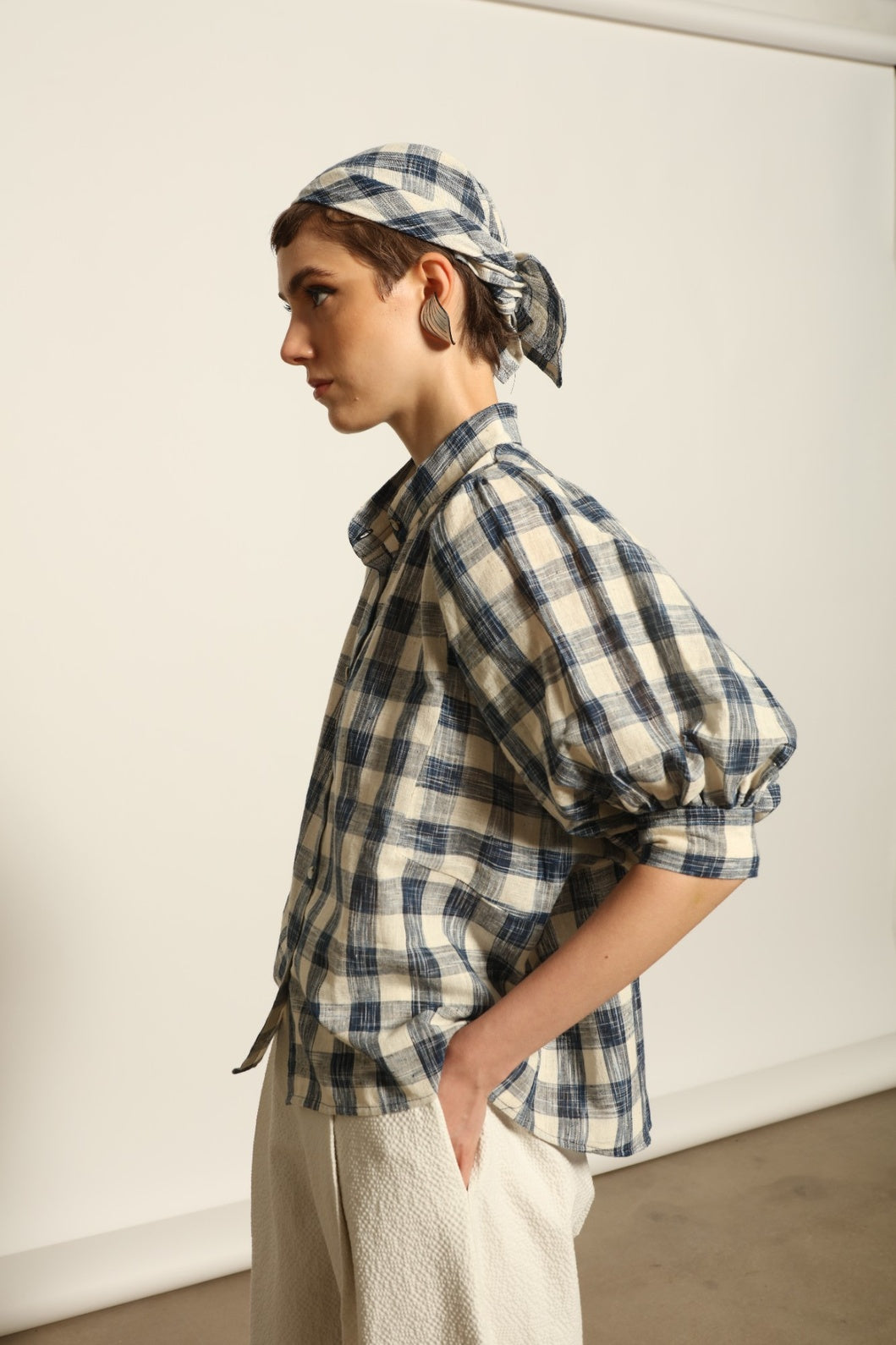 Serena Checked Foulard - House of Woven Stories