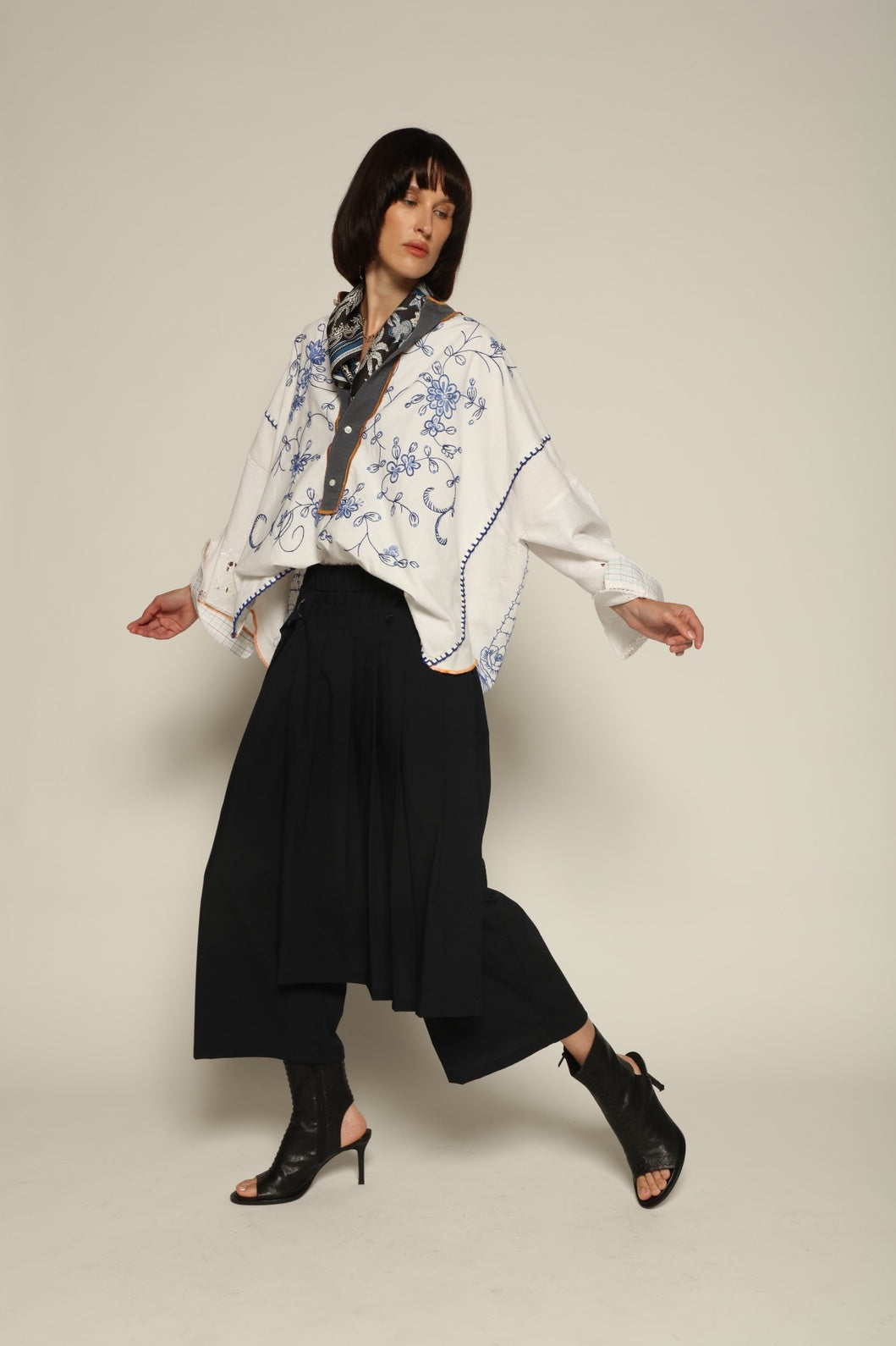 Navy Blue Om Pants