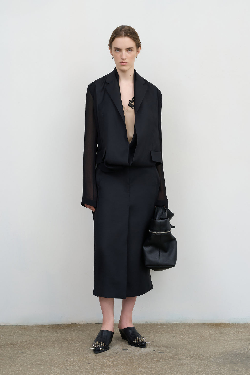 Layered Tucked-Hem Jacket - Litkovska