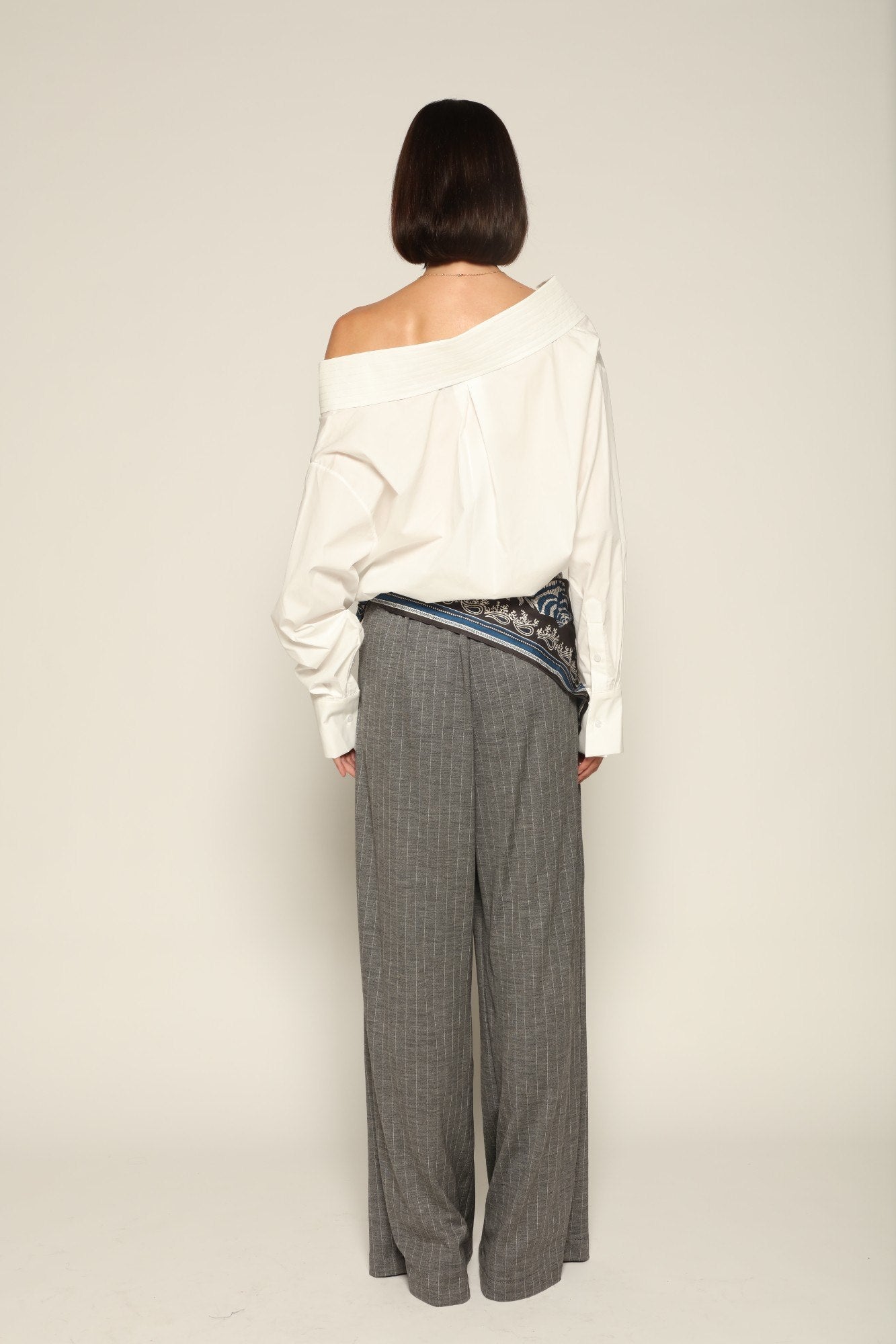 Off Shoulder Woven Bodysuit - Abadia