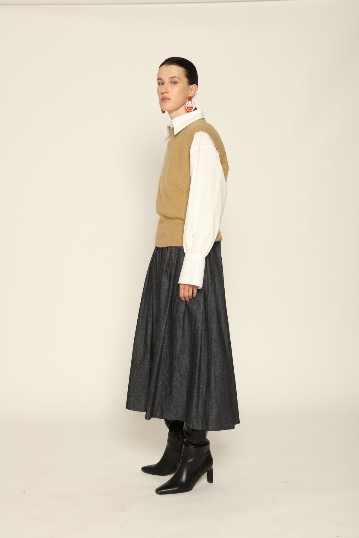 Seoul Ink Denim Skirt - House of Woven Stories
