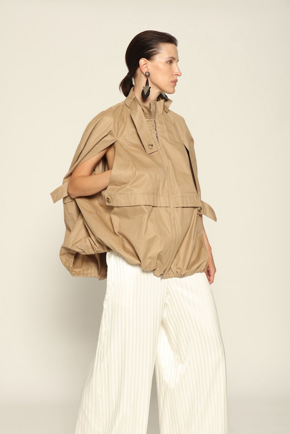 Decontructed Bomber-Style Cape - Litkovska