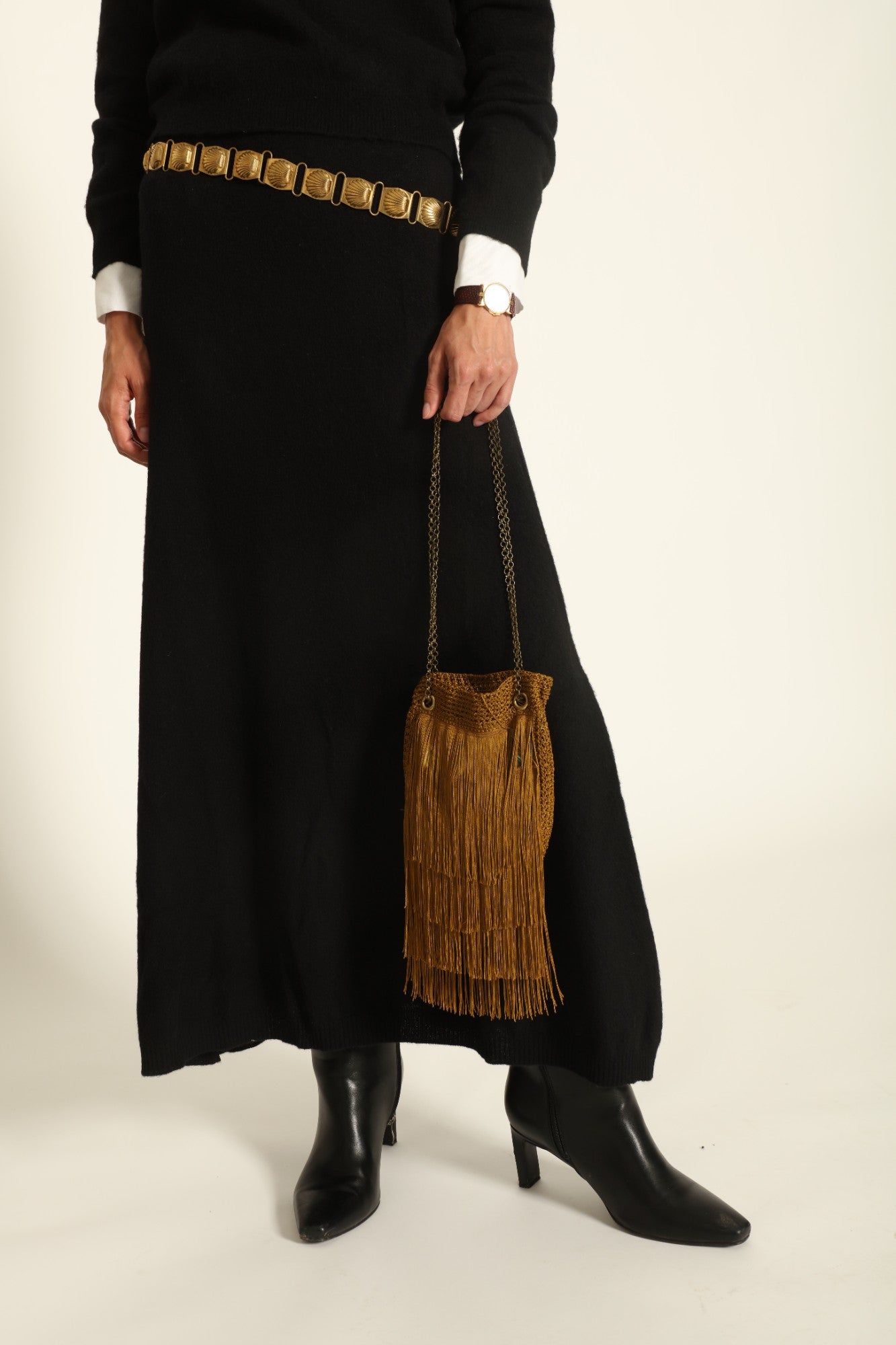 Vintage Silk Fringe Bag