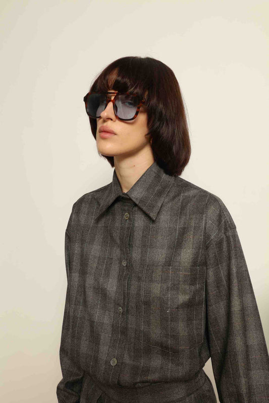 Oscar Grey Check Shirt - House of Woven Stories