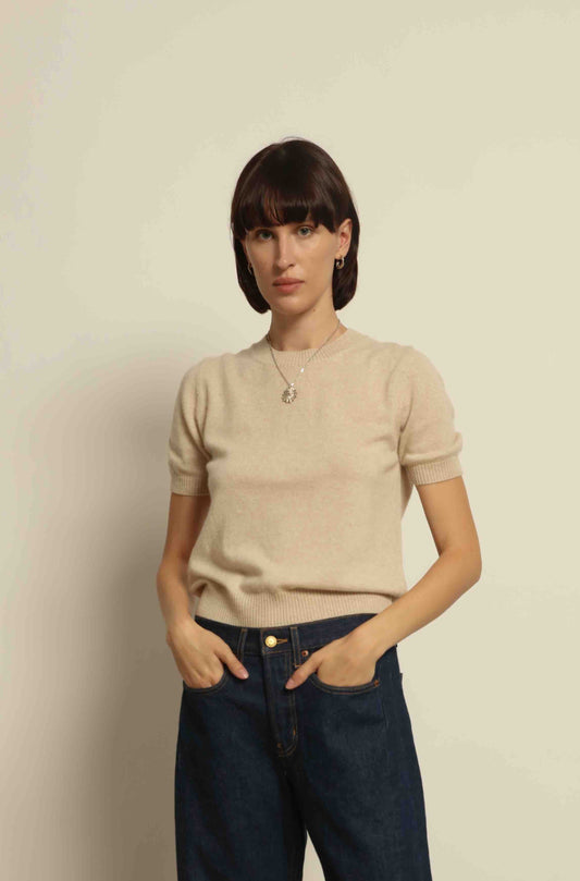 Natural Natascha Round Neck Pullover - House of Woven Stories