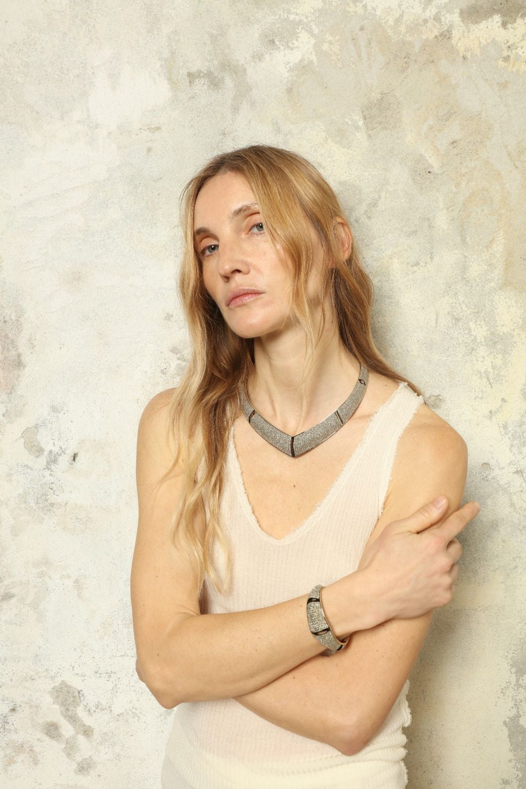 Angela Milk Yarn Top by Gudrun & Gudrun, part of House of Nomad Stories collection, sustainable milk fiber knit top with silk-like softness and relaxed Nordic silhouette