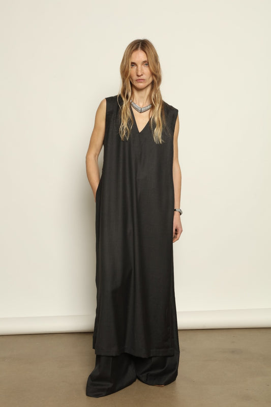 Athen Anthracite Tunic Dress - House of Woven Stories