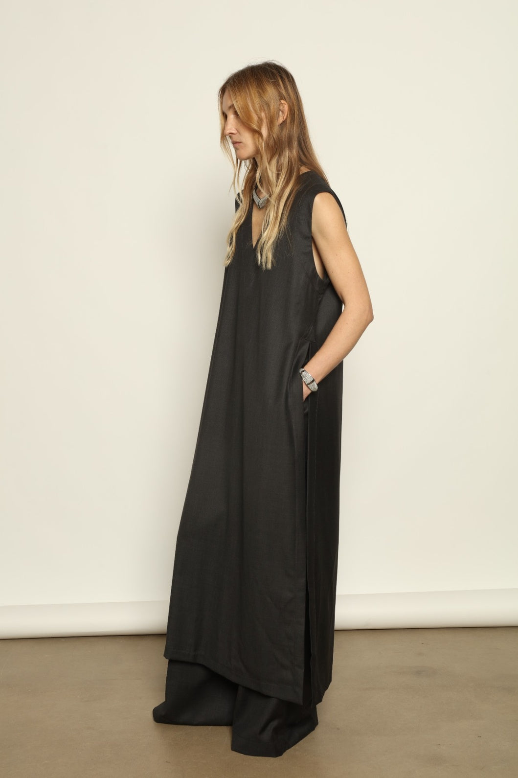 Athen Anthracite Tunic Dress - House of Woven Stories