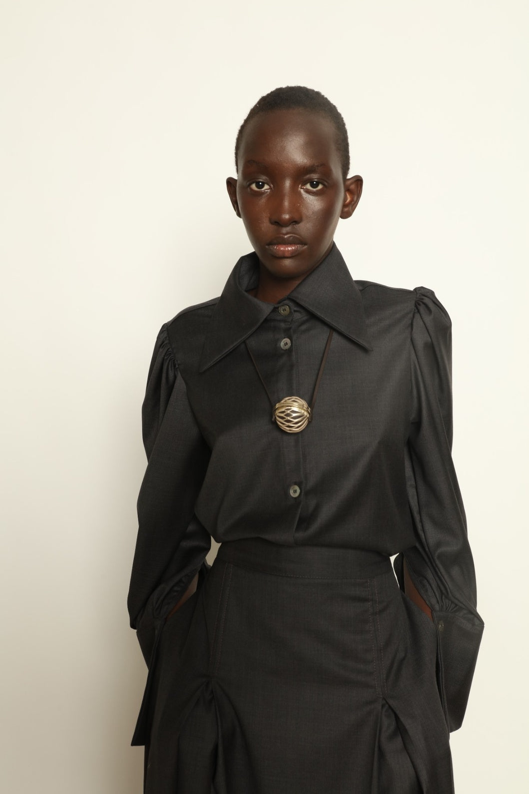 Karin Anthracite Blouse - House of Woven Stories
