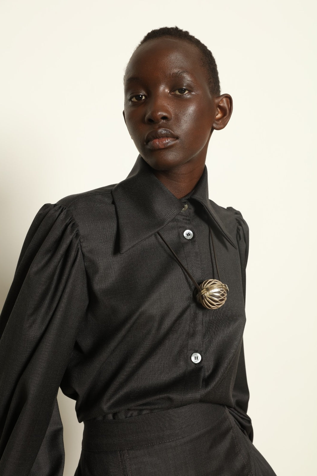 Karin Anthracite Blouse - House of Woven Stories
