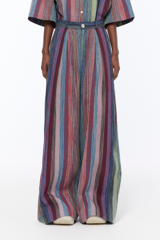 The Mid Rise Striped Pant - Marrakshi Life