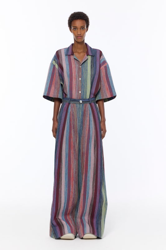 The Mid Rise Striped Pant - Marrakshi Life