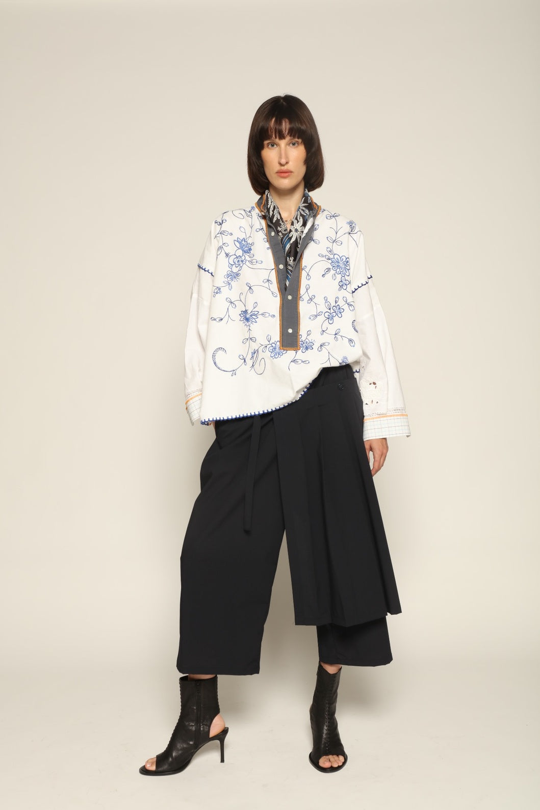 Navy Blue Om Pants