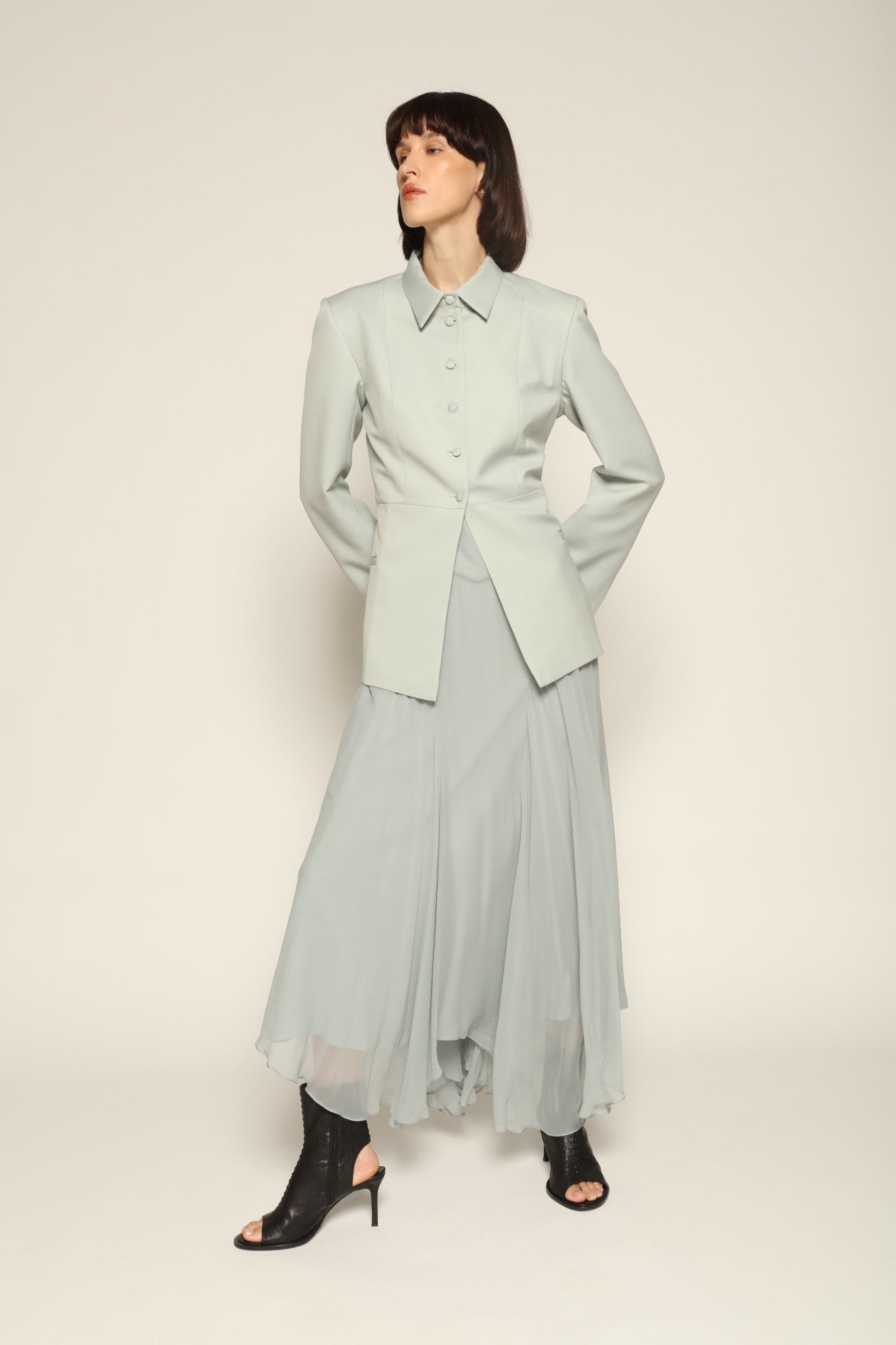 Tailored Collared Blazer - Abadia