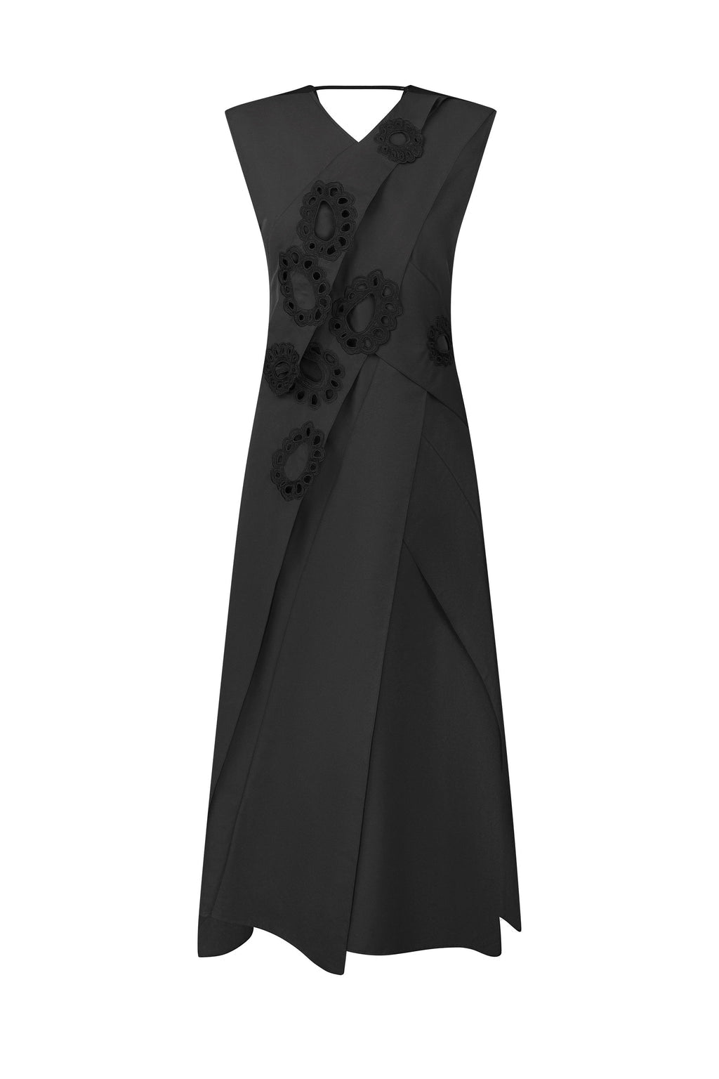 Layered Midi Dress with Embroidery - Litkovska