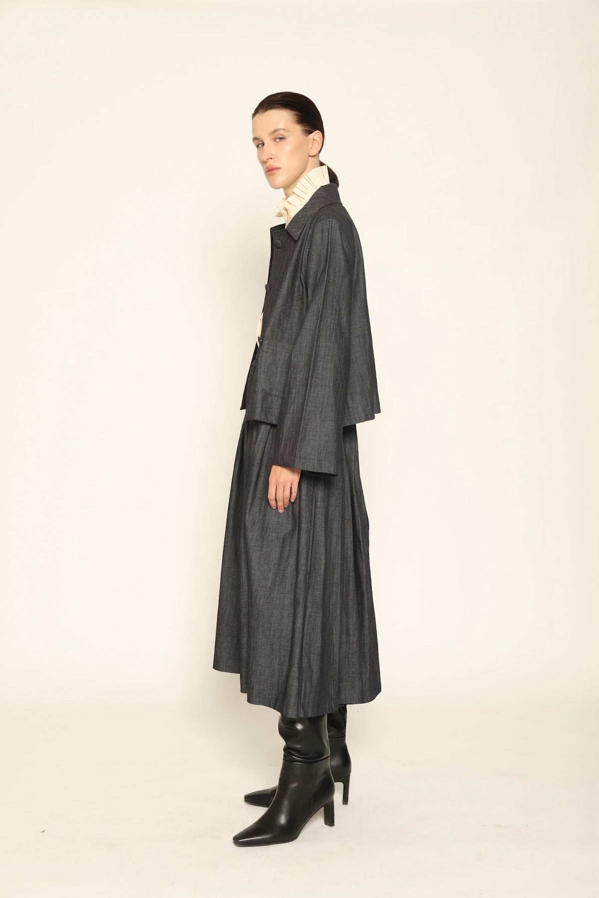 Katharina Ink Denim Jacket - House of Woven Stories
