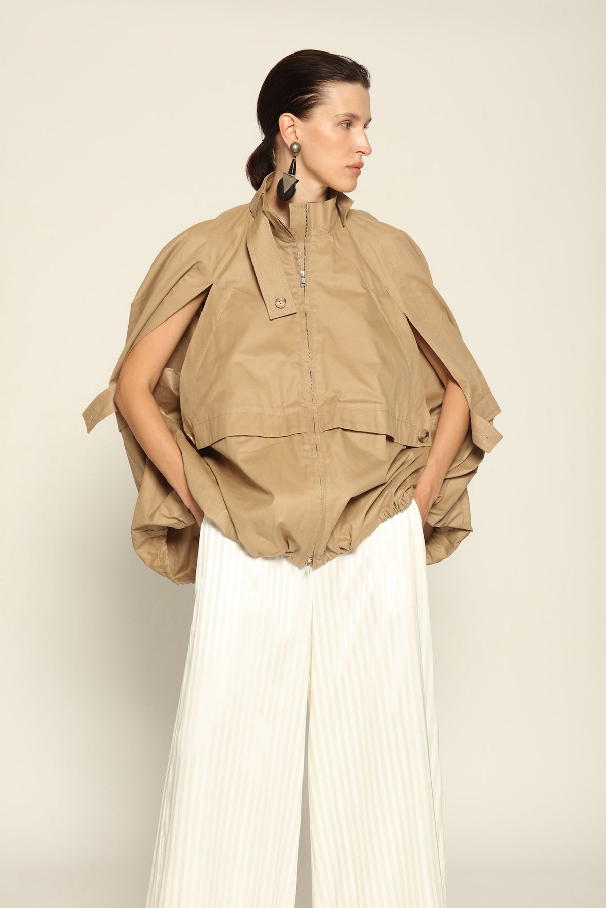 Decontructed Bomber-Style Cape - Litkovska