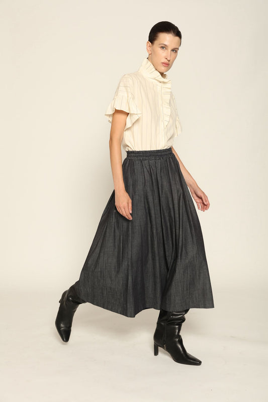 Seoul Ink Denim Skirt - House of Woven Stories