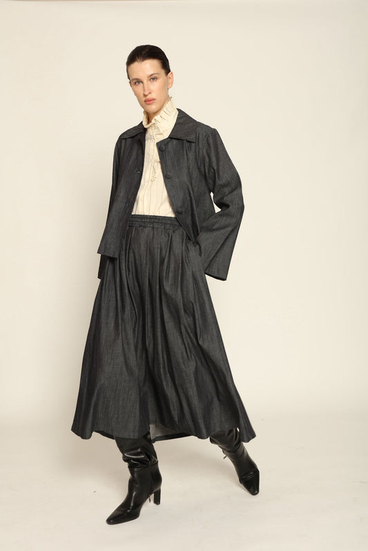 Katharina Ink Denim Jacket - House of Woven Stories