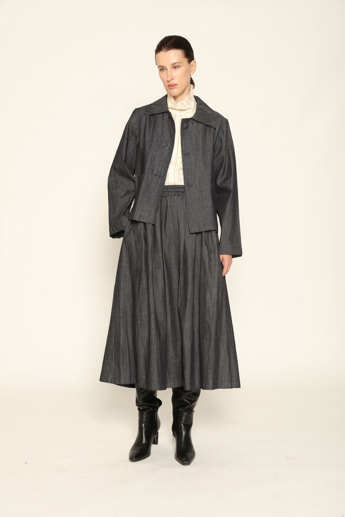 Katharina Ink Denim Jacket - House of Woven Stories