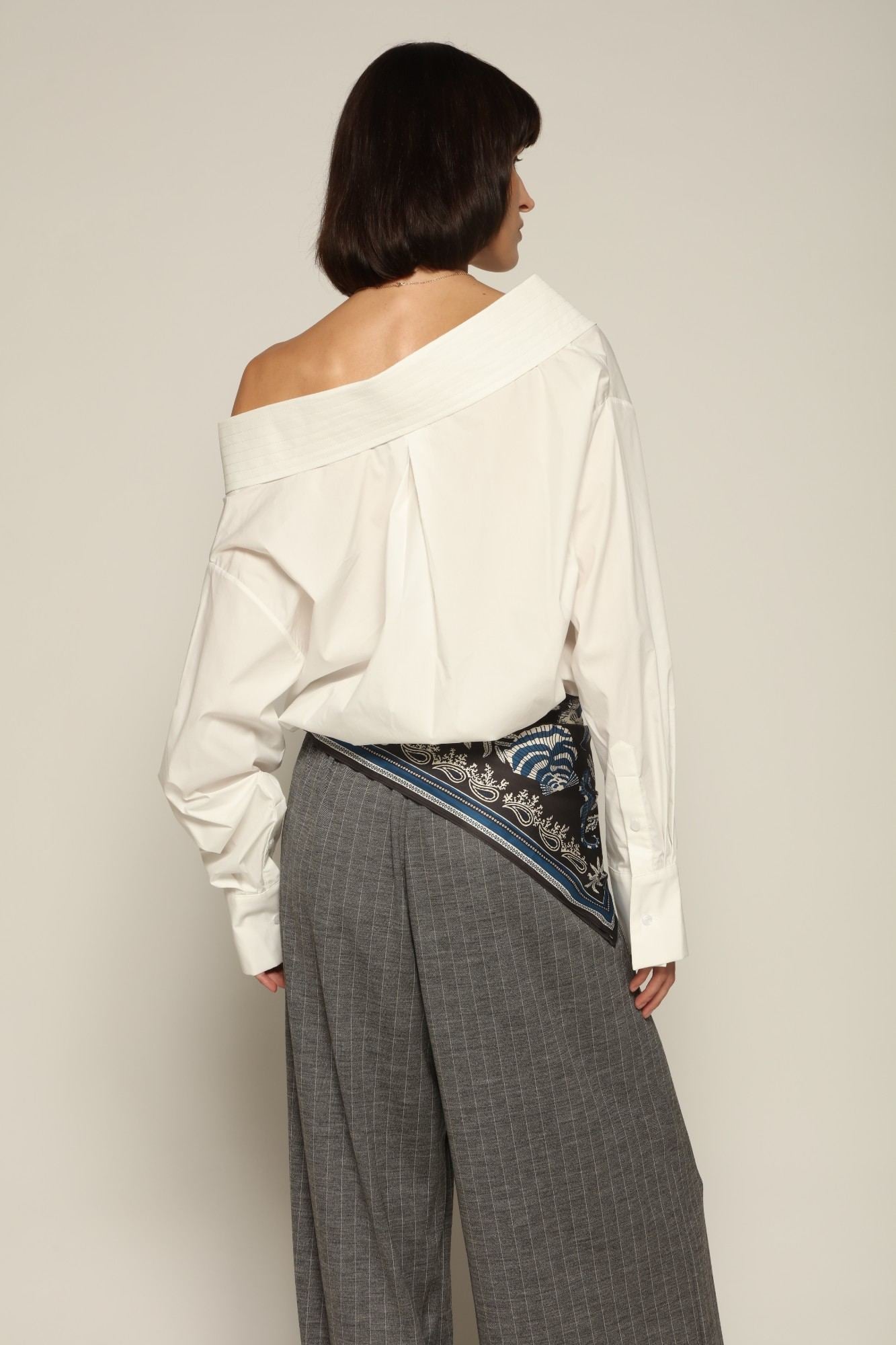 Off Shoulder Woven Bodysuit - Abadia