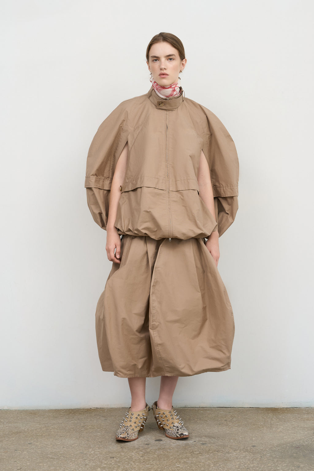 Decontructed Bomber-Style Cape - Litkovska
