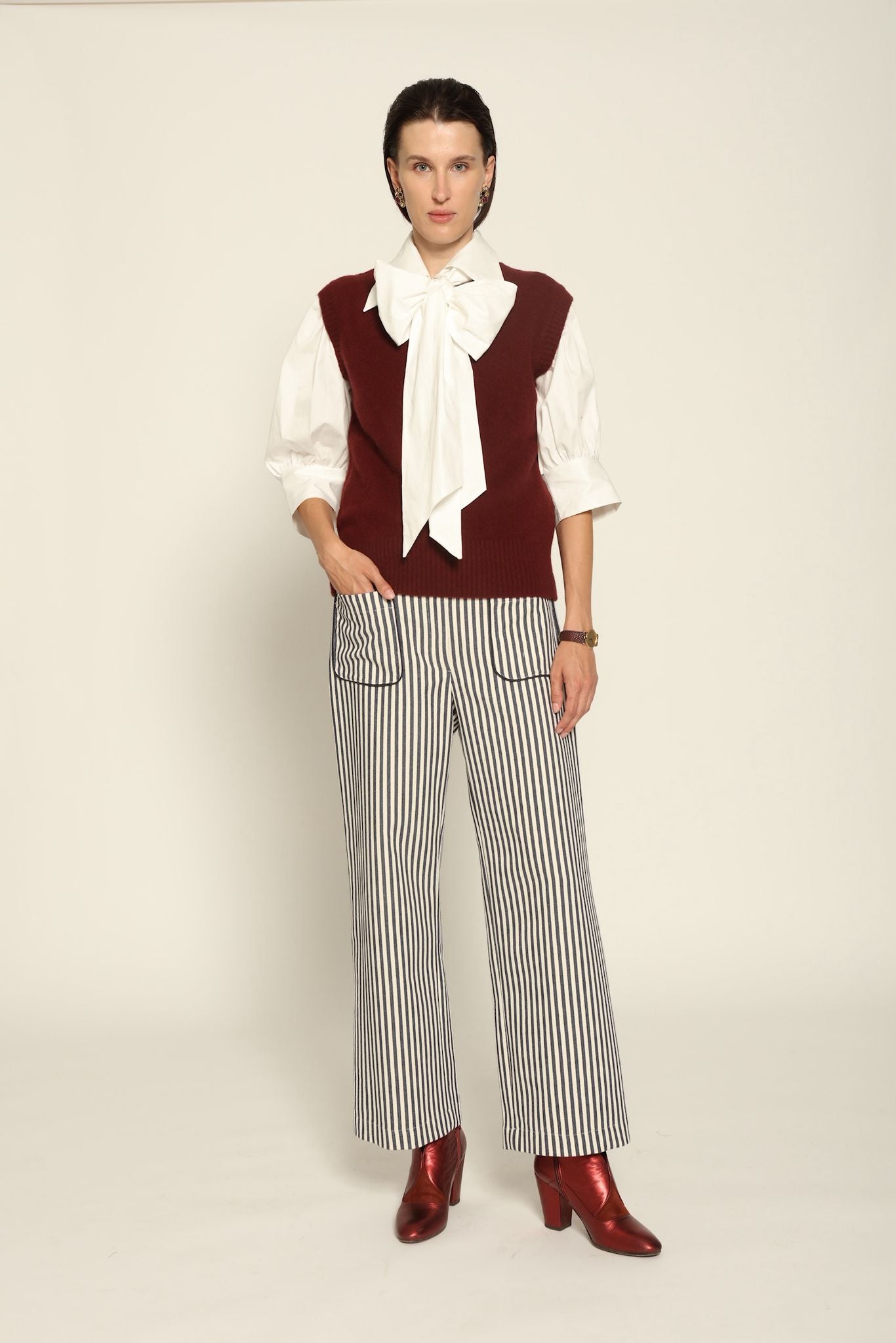 Clinta Striped Trousers