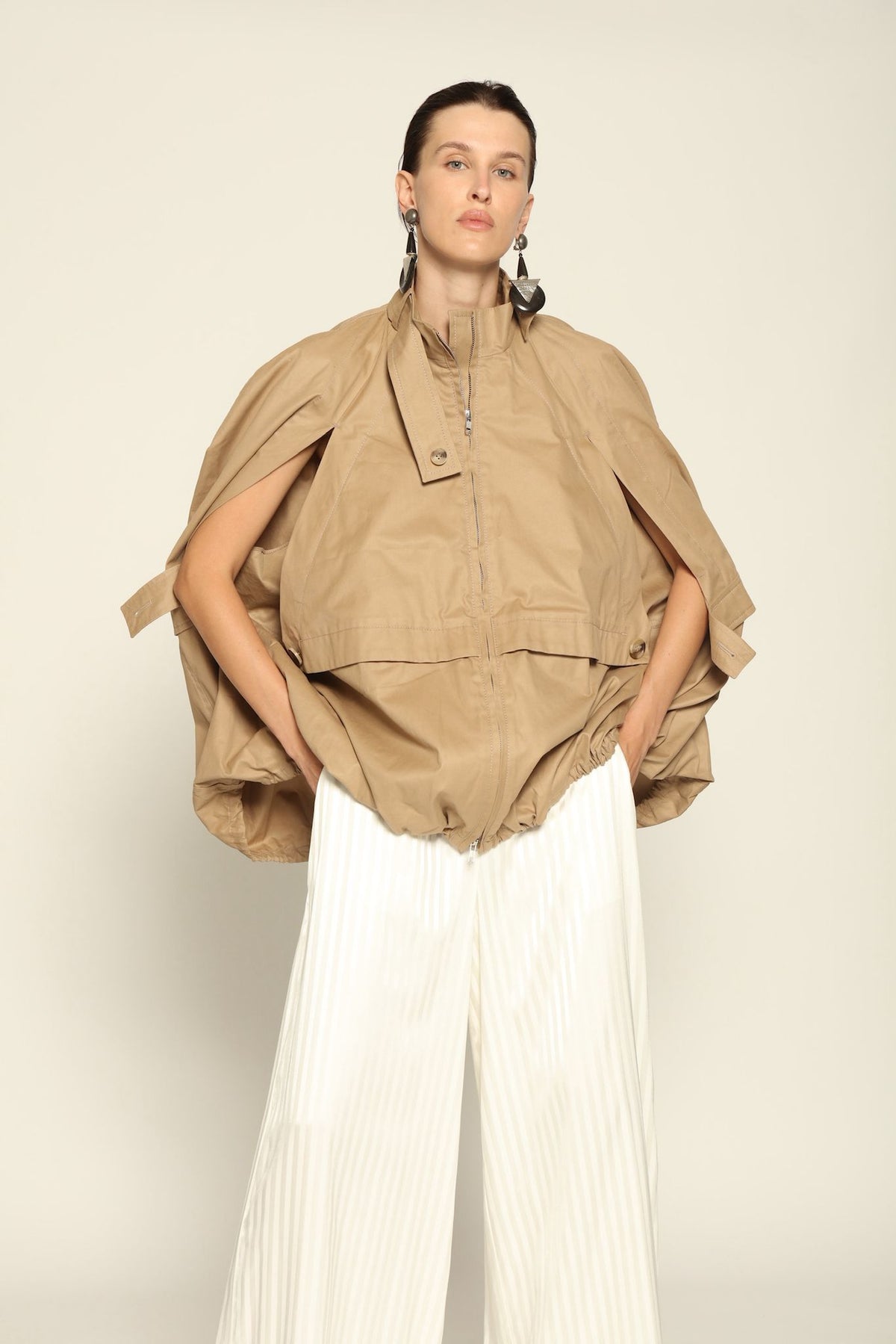 Decontructed Bomber-Style Cape - Litkovska