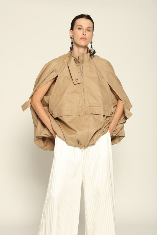 Decontructed Bomber-Style Cape - Litkovska
