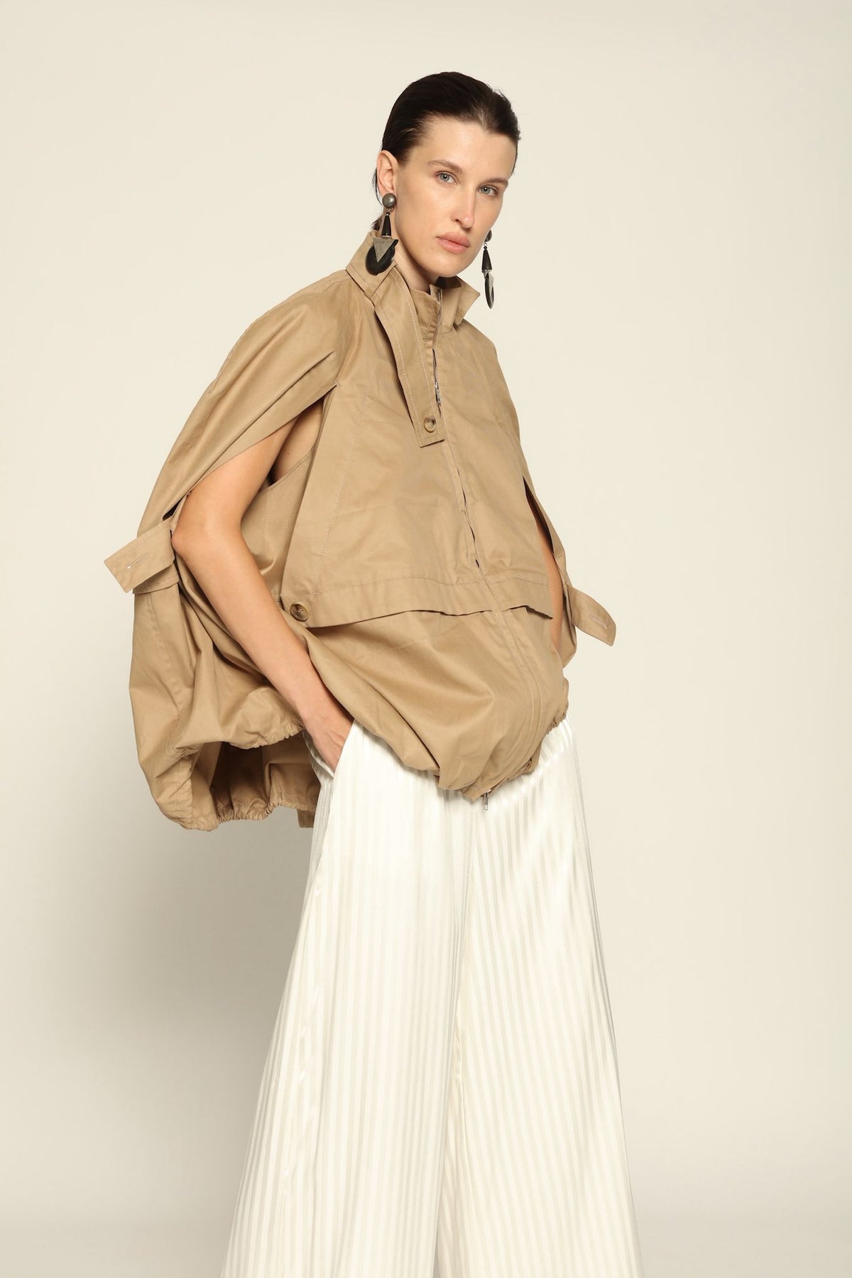 Decontructed Bomber-Style Cape - Litkovska