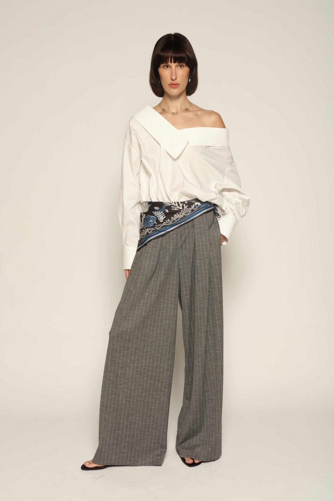 Off Shoulder Woven Bodysuit - Abadia