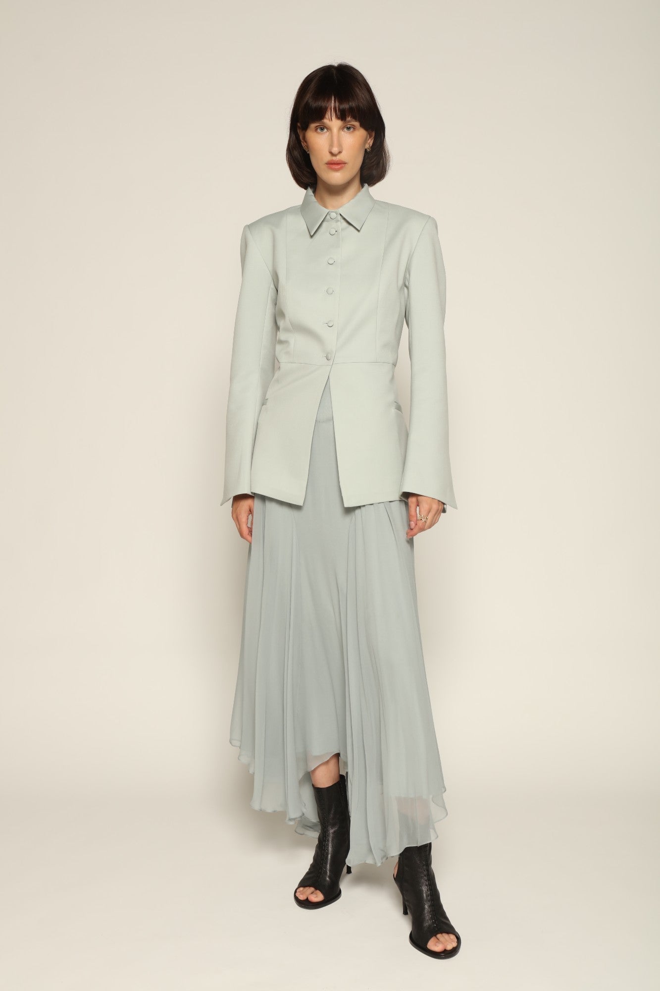 Tailored Collared Blazer - Abadia